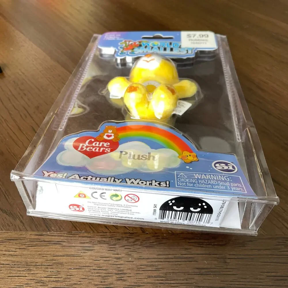 World's Smallest Care Bear Funshine Plush Series 1 New in Package Yellow Toy